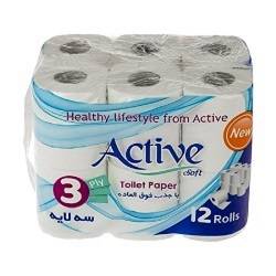 دستمال توالت 12قلو اکتیو